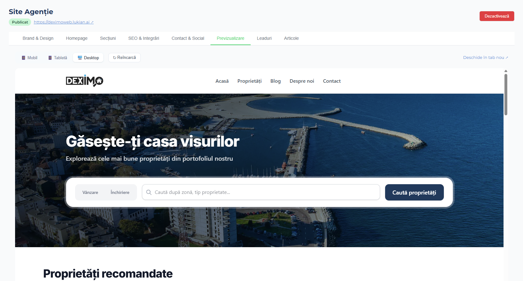 Personalizare logo și culori