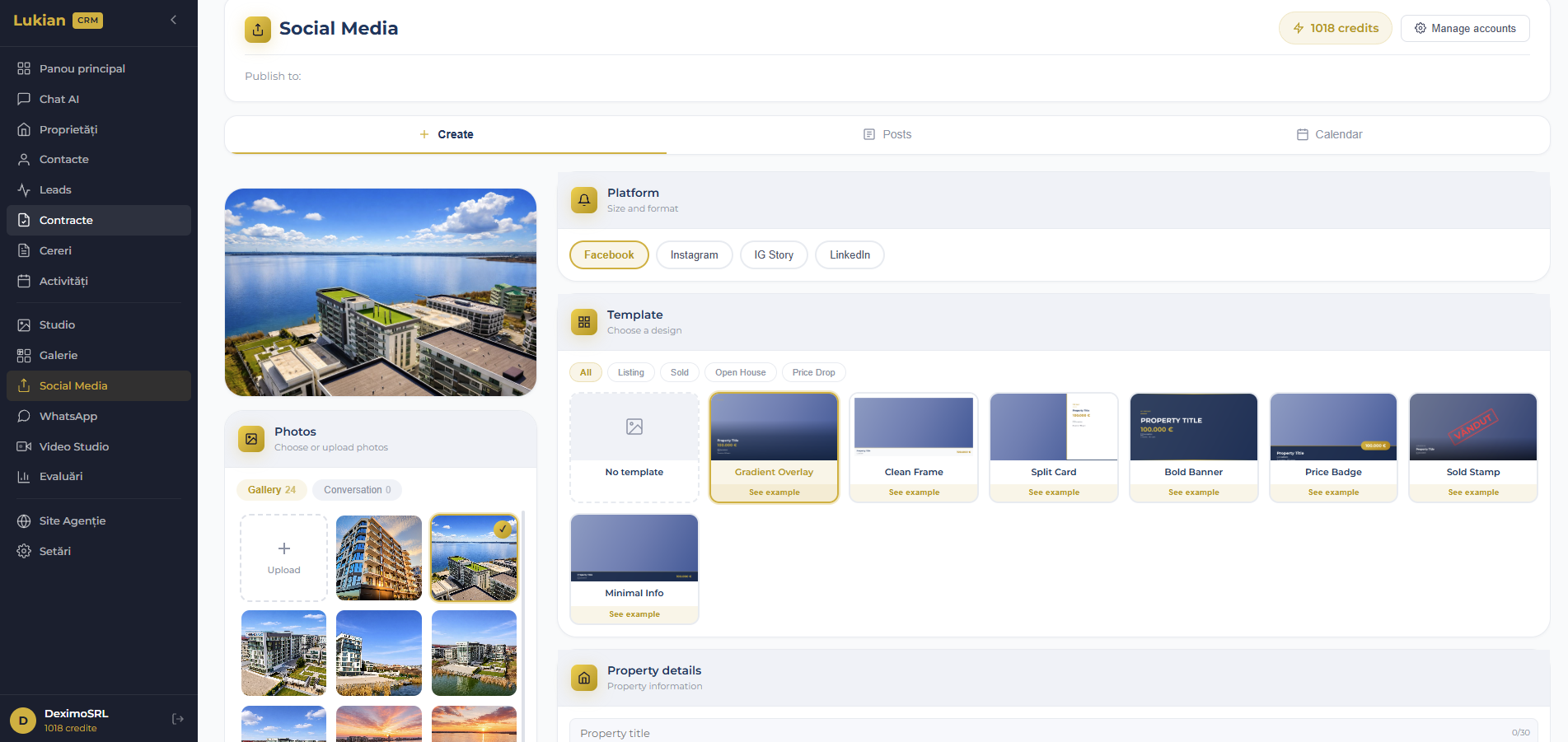 Biblioteca de template-uri real estate